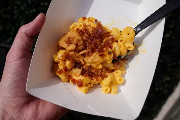 Mac & Cheese- topped with Bacon & French's Fried Onions